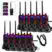 10xwalkie-talkie Retevis Rt5 Vhf Uhf128ch 8w Dtmf Vox 2-way Radio 1xusb Cable Us