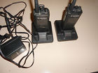 Gp-300 2- Motorola Uhf 8 Channel Radios With Chargers And Adapters