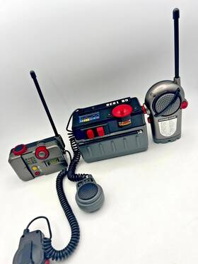 Cb-1836 200 Toy Vintage Cb 1836 Walkie Talkie Base Station Set Gray And Black Wireless