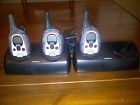3 Radio Shack Model 21-1903 Walkie Talkies 2 Way Radios &amp; Charging Bases