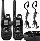 30 Mile Walkie Talkie + Charger Headsets Blk 2 Two Way Radio Noaa Weather