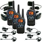 4 Midland Walkie Talkie Two 2 Way Radio +chargers &amp; Headsets + Free Car Adapter