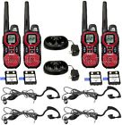 4 Pak 30 Mile Walkie Talkie + 2 Charger Kits Ski Two Way Radio Noaa Weather Rd