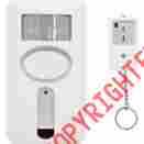 51207 Ge Motion Sensing Alarm W Ir Keychain Remote 120db White 043180506436