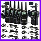 6 Midland Walkie Talkie 2 Two Way Radio + Headsets W/ Boom Mics Car Charger