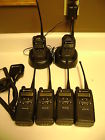 Axu4100 (6) Motorola Hand Radio Walkie Talkie  W/ 2 Chargers &amp; Microphones