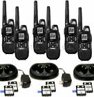 6 Pak - 30 Mile Walkie Talkie W/3 Power Chargers Ski Two 2 Way Radio Weather Blu
