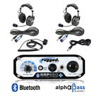 660plus-2p-h28 Rugged Radios Place Intercom Kit Alphabass Headsets Ptt Cables