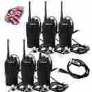 6xretevis 6xearpieces Retevis Rt1 Walkie Talkie Uhf 3600mah10w 2-way Radio Usb Cable Us
