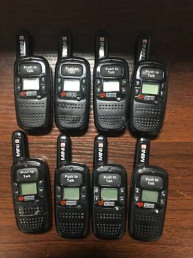 Awr391v3 Advanced Wireless Communications Set Of 8 Awr Mini 3 Two Way Radios