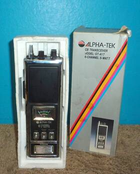 Gt-417 Alpha-tek Cb Walkie Talkie Transceiver 6 Channels 5 Watt With Original Box