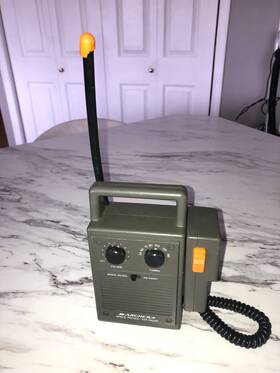 60-4012 Archer Vintage Space Patrol Walkie Talkie Radio Combo Portable Command Box Works