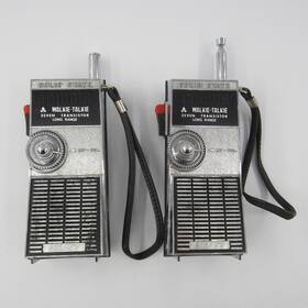 6px1 Arlans Pair Vintage Solid State Transceiver 7 Transistor Walkie Talkies Clean And Working