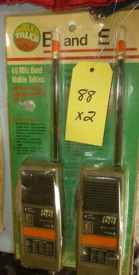 Wt-1668 B And E Vintage Walkie Talkies With Code Model Wt1668 49 Mhz Band Original Packg