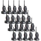 Baofeng 20 Pack Lot Walkie Talkie Headset Two Way Radio Long Distance Security Patrols 761873109701