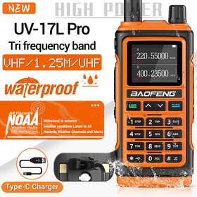 Baofeng Uv-17 Us Pro Tri Band V/uhf Walkie Talkie Type-c Amateur Two Way Radio
