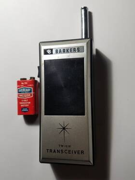 Tw-510 Barkers Cb-16 Rare 1950s Vintage Williamson Transceiver Handheld Receiver