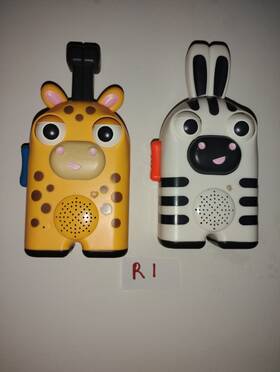 Battat 062243500877 Kids Adventure Walkie Talkies 2-pack Zebra And Giraffe 100ft Range - Tested