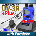 4-014k Blue Uv-3r+plus Baofeng Dual Band Radio Mini + Boom Mic Earpiece