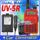 Uv-5r-red Car Battery Eliminator E-dc43 + Baofeng Uhf/vhf Two Way Radio Earp
