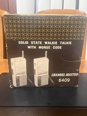 Channel Master 6409 Solid State Walkie Talkie Set With Morse Code Parts Or Repair