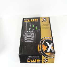 Club X 898609002767 16 Channels Compact And Rugged 2 Watts Uhf Two Way Radio Desktop Cradle