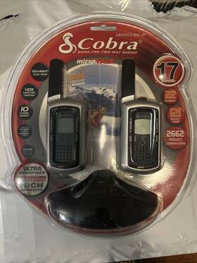 6000-wx Cobra Talk Li 6000 Wx Vpblack/gray Digital Display 22-channel Two Way Radio Set
