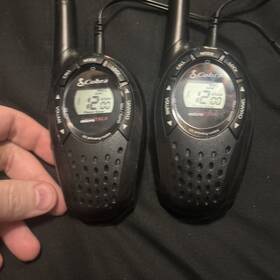 Ctx90 Cobra Micro Talk Walkie-talkie Pair With Power Cables Tested