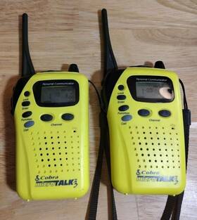 Microtalk3 Cobra 2 Yellow Two-way Radio Walkie Talkies Tested Working