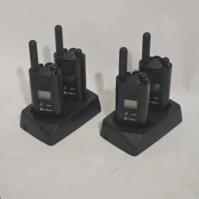 Px880-bc Cobra 4pc Px880 Walkie Talkie With Chargers 3 Working 1 Needs Battery Replacement