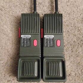 98g3547134 Commando Vintage Walkie Talkies Morse Code 2 Way Radio 9 Volt Set Of