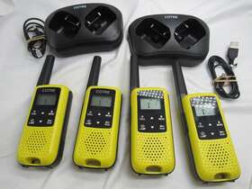 Co607 Cotre Two Way Radios Up To 32 Miles Usb Rechargeable Walkie Talkies Set Of 4