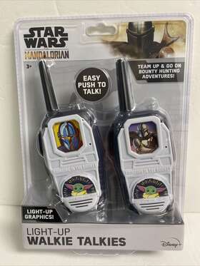 Md-212.v0 Ekids Star Wars Mandalorian Light-up Wilkie Talkies Disney New