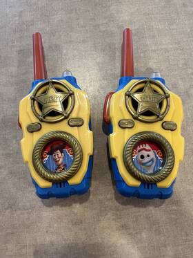 Ts-212 Ekids Rare Toy Story Woody Spork Walkie Talkies Lights-up Disney