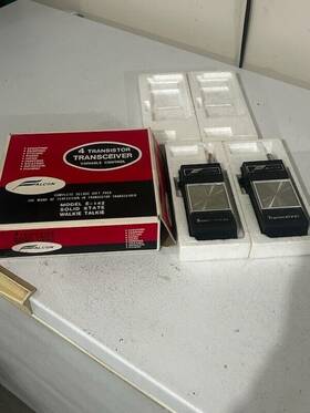 E-142 Falcon Vintage 1970s Model# Solid State Walkie Talkie Gift Pack-untested