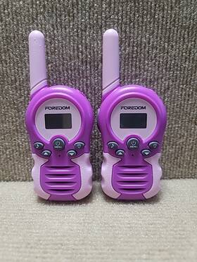 Fd688 Foredom Kids Walkie Talkies 22 Channels 3 Miles Range Purple Pink