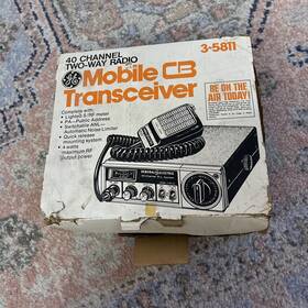 3-5812 Ge 35812 Vintage General Electric 40-channel Mobile Cb Pa Radio Transceiver Euc