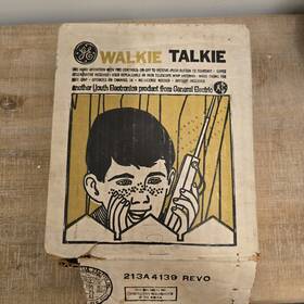 Ge Y-7110b Vintage 1960s General Electric Portable Walkie Talkie 2-way Radio