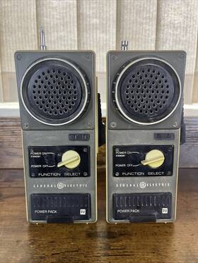 Ys72154 Ge 2 Vintage Retro 1974 General Electric Walkie-talkies Number