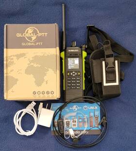 Global-ptt 5288/6500 Global-ptt Portable Handheld Uhf Two-way Radio Gps Sos Black Yellow