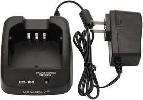 Charg-bc160 Goodqbuy Rapid Quick Charger Is Compatible With Icom Radio Bp232h Black