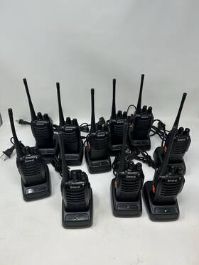 Gv-85 Greaval Lot Of 10 Long Range Walkie Talkies Radios With Charger And Earphone