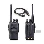 Handheld Two-way Radio Walkie Talkie Interphone Intercom Uhf 16ch + Usb Cable