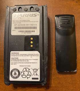 Bt-023436-001 Harris Lithium Ion Polymer 7.4v Battery With Belt Clip