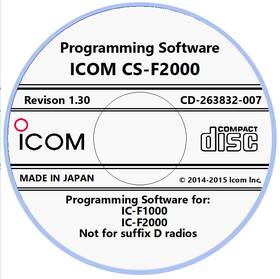 Ic-f1000 Icom Cs-f2000 Rev. 1.30 Programming Software For Ic-f2000 Series
