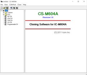 Ic-m604a Icom Cs-m604a V1.0 Radio Programming And Clone Software For