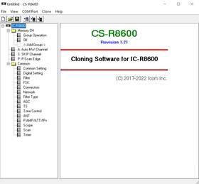 Ic-r8600 Icom Cs-r8600 Rev 1.21 Radio Programming And Clone Software For Latest