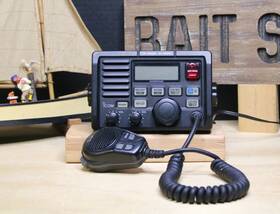 Ic-m502a Icom Ic-m502 Dsc Vhf Radio Transceiver Front Mic Black With Instruction Manual