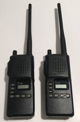 Wwn-bp196 Icom Ic-f3s-2 Radio With Battery And Antenna Lot Set Of 2 Untested