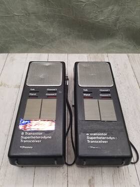 680-8025 Jcpenney 850-0654 Vtg Walkie-talkies Jc Penney 8 Transistor Superheterodyne Transceiver